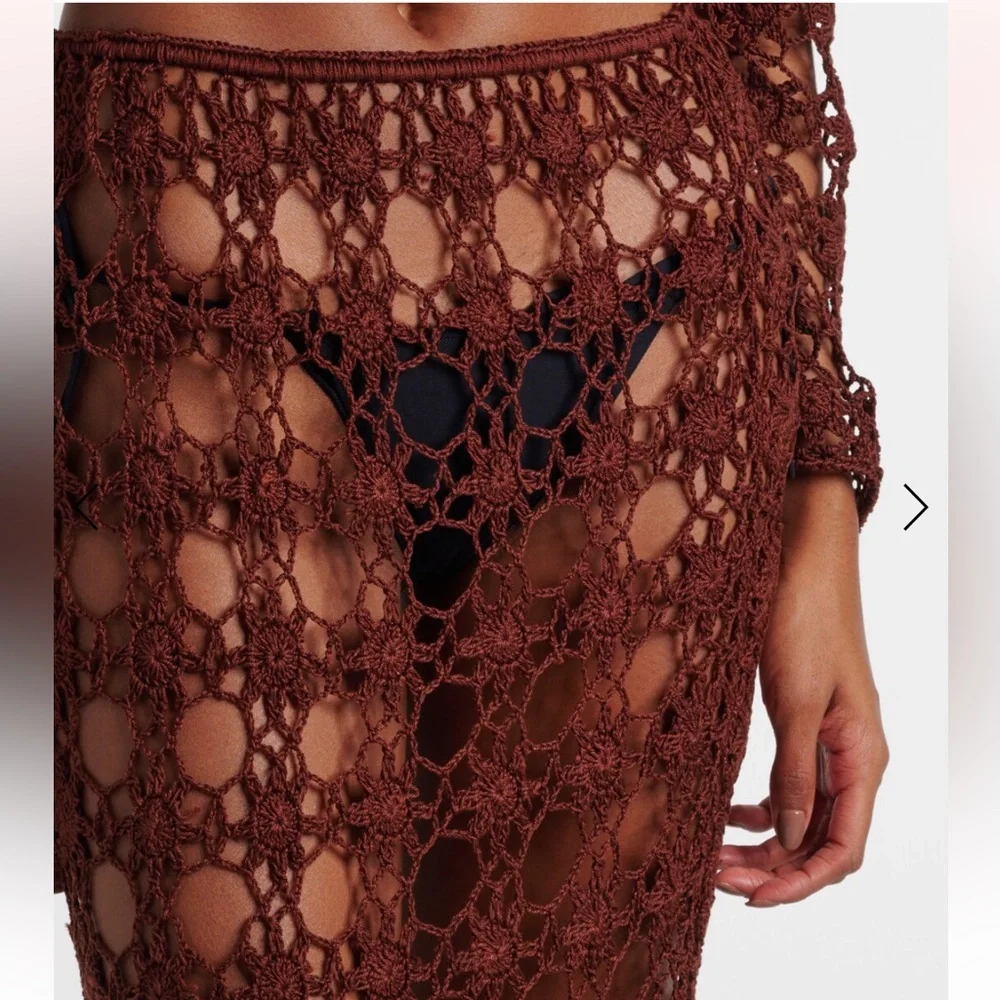 New / ANNA KOSTUROVA / Bella crochet maxi skirt / swim cover up / xs - Picture 2 of 6
